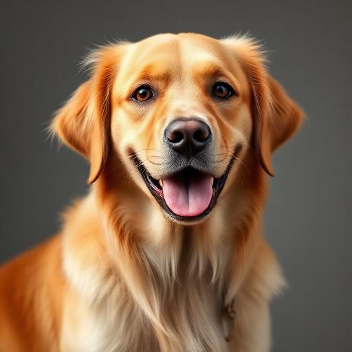 Pet portrait rendered in Photorealistic