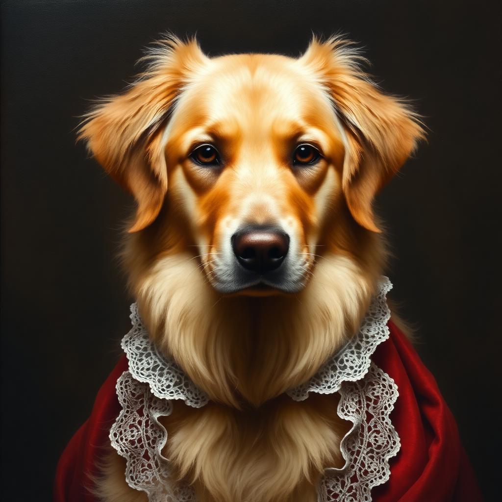 Pet portrait in Renaissance theme