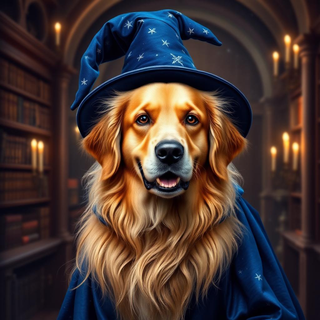 Pet portrait in Wizard theme